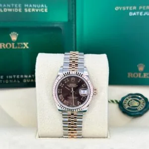 RLX Lady-Datejust 31mm 279171 Chocolate Roman Oyster Stainless Steel and Rose Gold