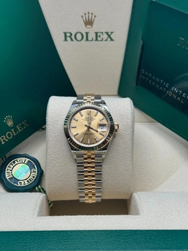 RLX Lady-Datejust 31mm 279173 Champagne Index Dial Oyster Bracelet