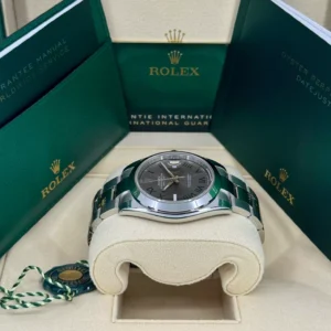 RLX Datejust 41mm 126300 Slate Roman Oyster Stainless Steel Watch