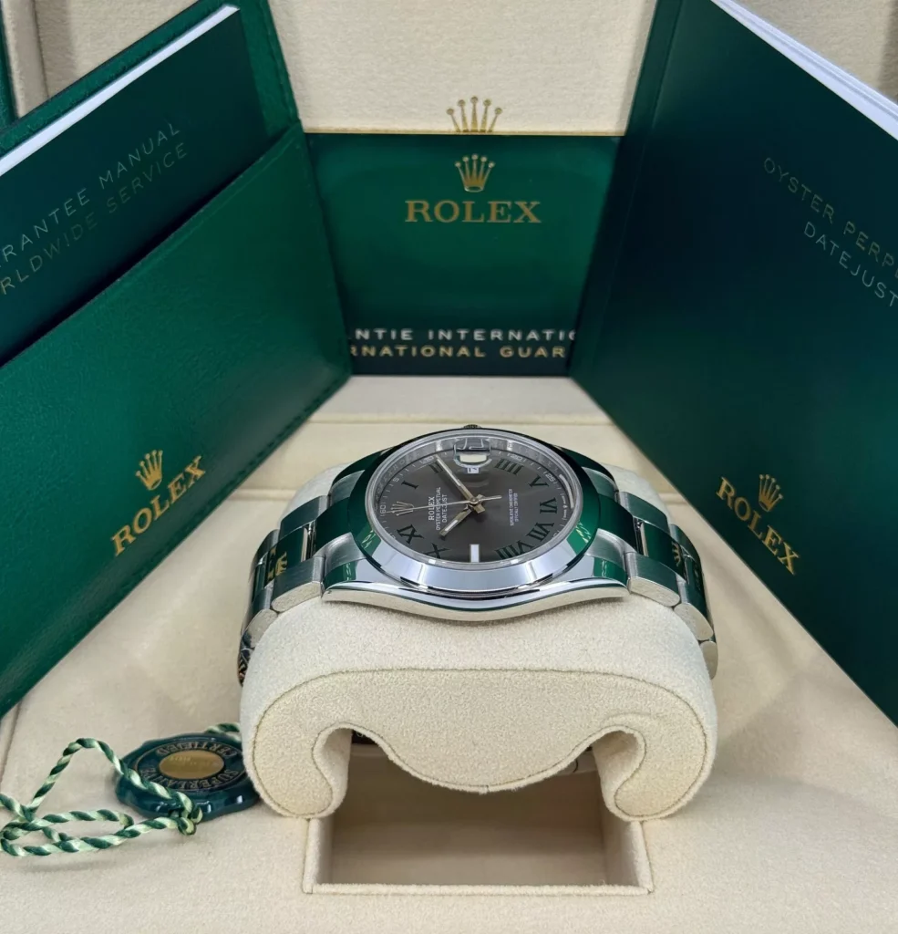 RLX Datejust 41mm 126300 Slate Roman Oyster Stainless Steel Watch