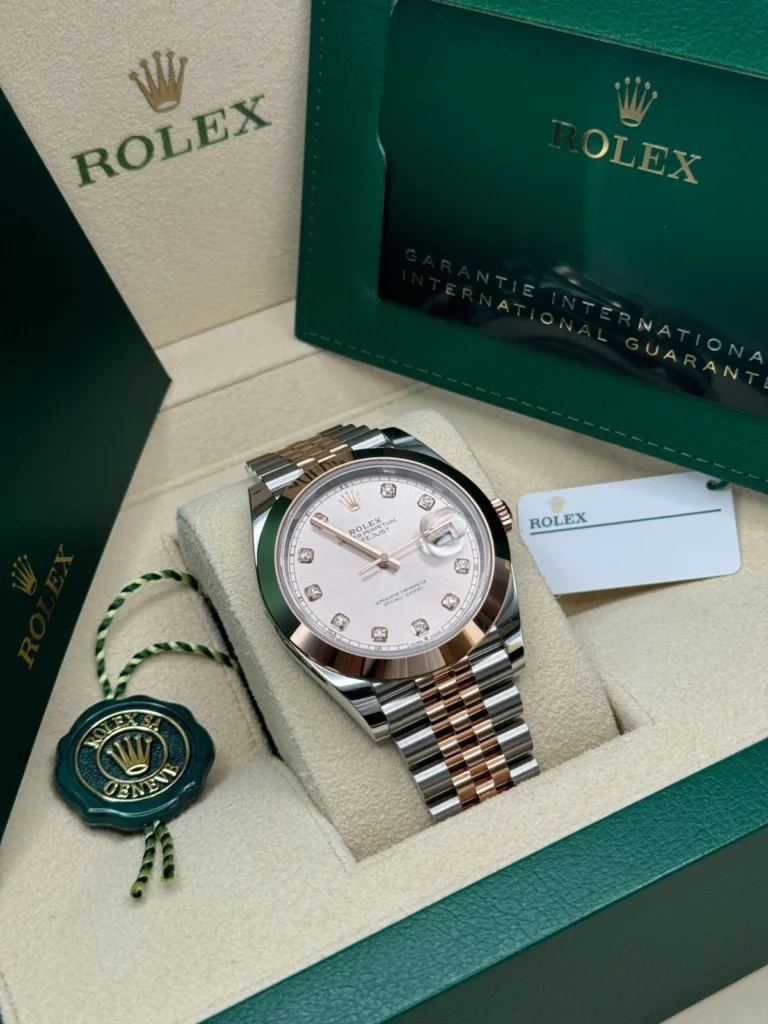 RLX Datejust 41mm 126301 Sundust Diamond Jubilee Steel and Everose Gold Watch