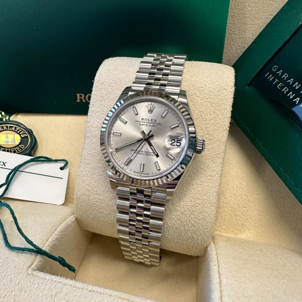RLX Datejust m278274-0011/0012 Silver Dial 31mm Fluted Bezel Oyster Bracelet