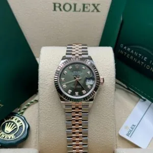 RLX Lady-Datejust 31mm 279171 Green Diamond Oyster Stainless Steel and Rose Gold