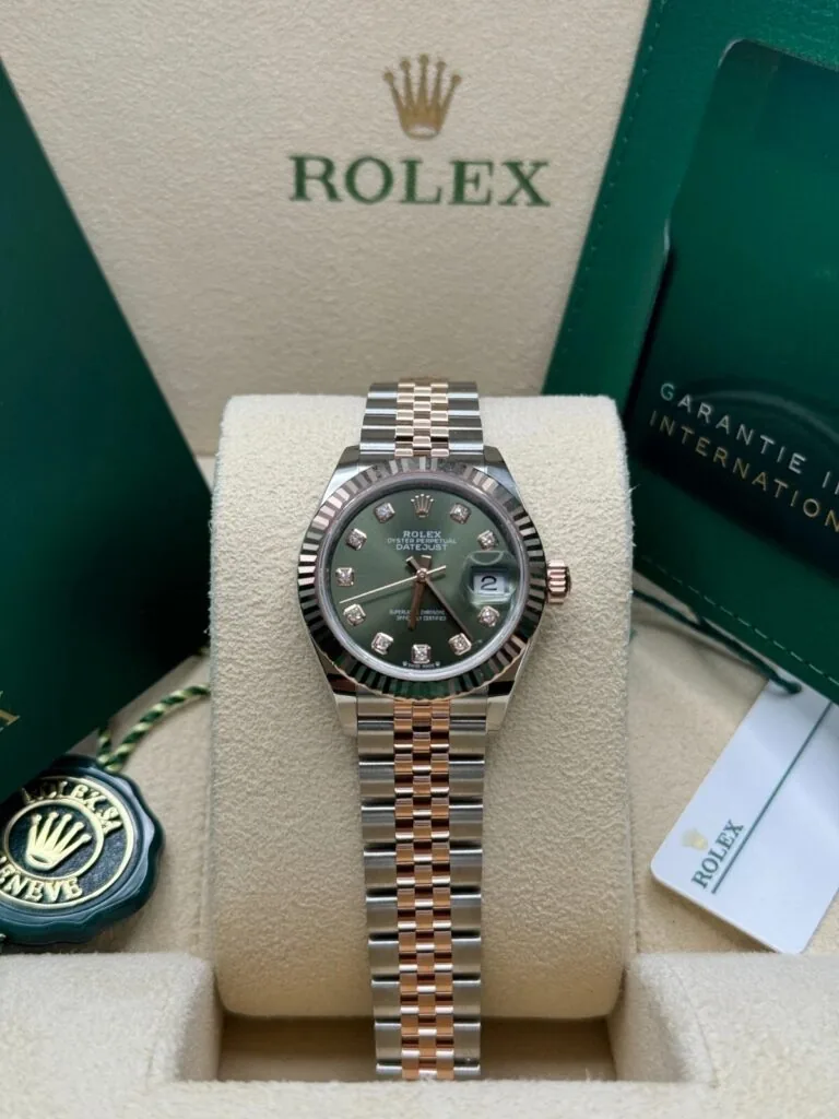 RLX Lady-Datejust 31mm 279171 Green Diamond Oyster Stainless Steel and Rose Gold