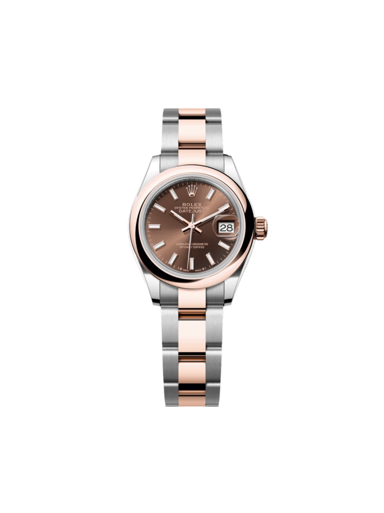 RLX Lady-Datejust 31mm 279161 Chocolate Stick Dial, Two Tone Stainless Steel & 18K Rose Gold Oyster Bracelet Women's Watch