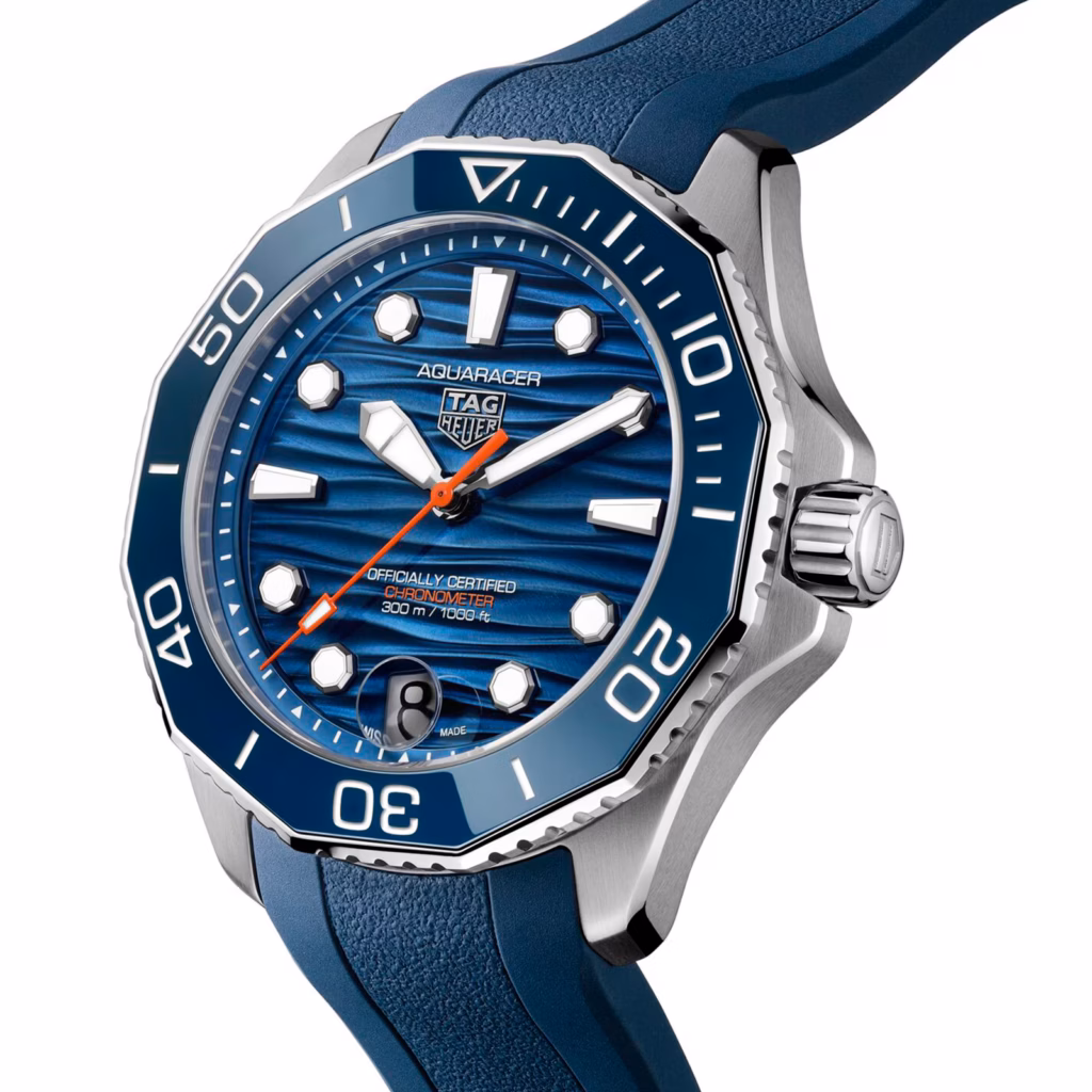 TAG Heuer Aquaracer Professional 300 Date 42mm Mens Watch Blue Rubber WBP5111.FT6259