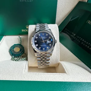 RLX Datejust 36mm 126234 Blue Diamond Dial Stainless Steel Jubilee Mens Watch