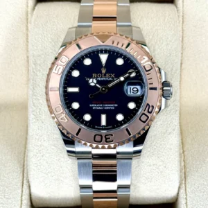 RLX Yacht-Master 37mm Steel and Everose Gold Watch - Black Dial - Oyster Bracelet 268621