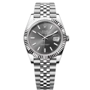 RLX Datejust 41mm 126334 Dark Rhodium Index Jubilee Stainless Steel