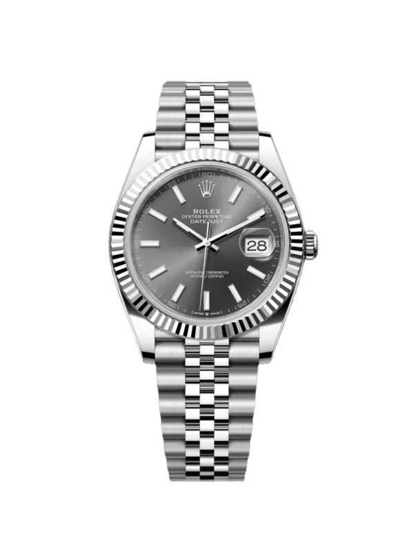RLX Datejust 41mm 126334 Dark Rhodium Index Jubilee Stainless Steel