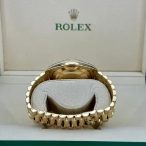 RLX Day-Date "President" 40mm Yellow Gold Champagne Diamond Baguette Dial - 228238