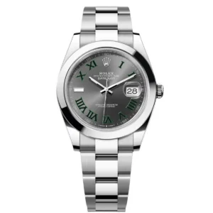 RLX Datejust 41mm 126300 Slate Roman Oyster Stainless Steel Watch