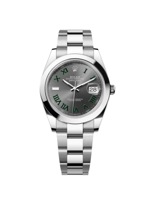 RLX Datejust 41mm 126300 Slate Roman Oyster Stainless Steel Watch
