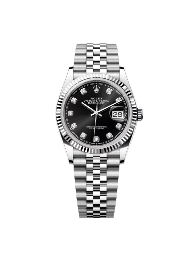 RLX Datejust 36mm 126234 Black Diamond Dial Stainless Steel Oyster Mens Watch