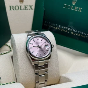 RLX Datejust m278240-0007/0008 31mm Pink Index Domed Bezel Oyster Oystersteel