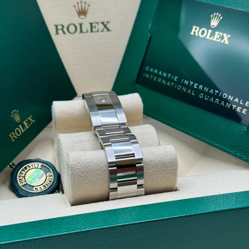 RLX Datejust 41mm 126300 Blue Roman Oyster Stainless Steel Watch