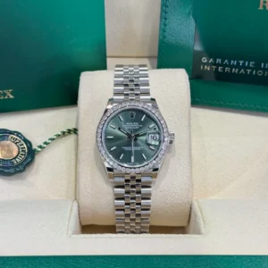 RLX Datejust m278384RBR-0021/0022 Mint Green 31mm Dial Oyster Watch