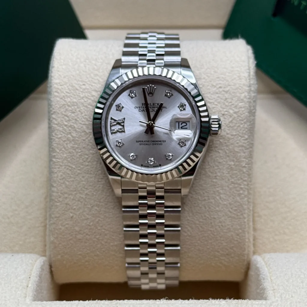 RLX Lady-Datejust 31mm 279174 Silver Diamond Dial Oyster Bracelet