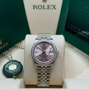 RLX Datejust m278384RBR-0017/0018 Pink 31mm Dial Oyster Watch