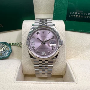 RLX Datejust 36mm 126234 Pink Roman Dial Oyster Stainless Steel