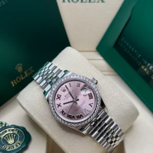 RLX Datejust m278384RBR-0027/0028 Pink 31mm Dial Oyster Watch