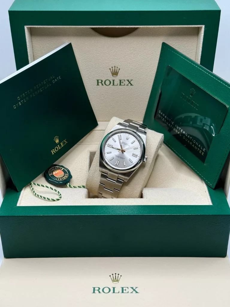 RLX Oyster Perpetual 41mm 124300-0001 Stainless Steel Silver Index Dial Watch