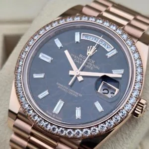 RLX Day-Date 40mm Eisenkiesel / Diamonds Dial 228345rbr-0016