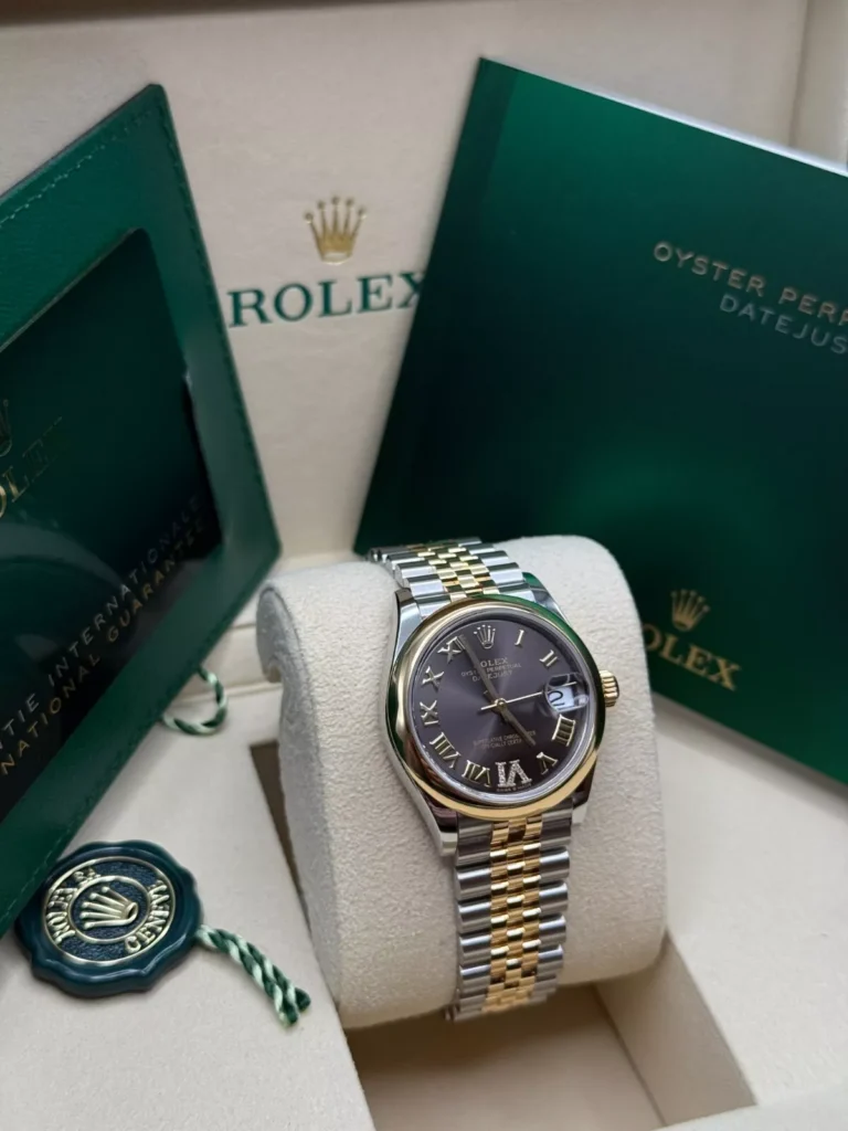 RLX Datejust m278243-0013/0014 31mm Dark Grey Dial Yellow Rolesor Oyster Watch