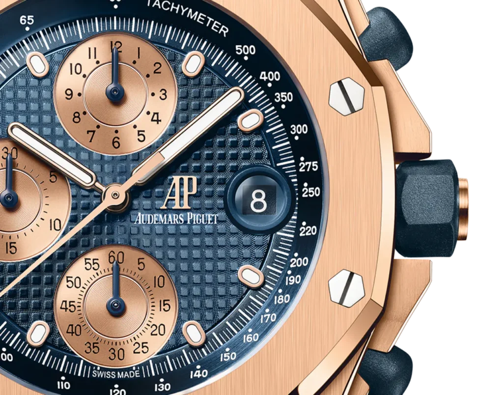 A&P OFFSHORE Pink Gold Blue Dial CHRONOGRAPH 42mm