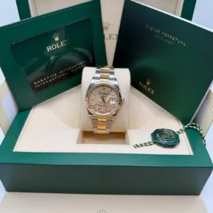 RLX Datejust 36mm 126233 Golden Palm Motif Dial Jubilee Bracelet Watch