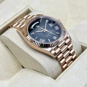 RLX Day-Date "President" 40mm Everose Gold Slate Roman Ombre "Smoke" Dial - 228235