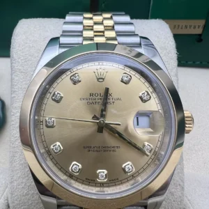 RLX Datejust 41mm 126303 Champagne Diamond Jubilee Steel and Yellow Gold Mens Watch