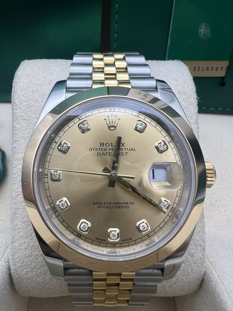 RLX Datejust 41mm 126303 Champagne Diamond Jubilee Steel and Yellow Gold Mens Watch