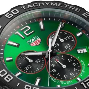 TAG Heuer Formula 1 Quartz Chronograph 200M 43mm Mens Watch Green Rubber CAZ101AP.FT8056