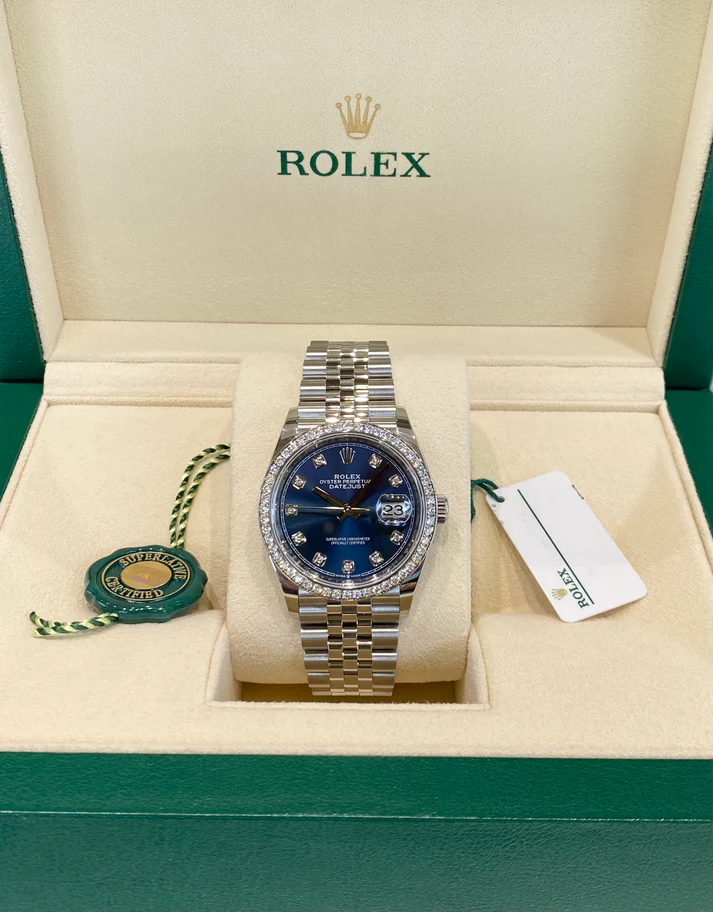 RLX Datejust 36mm 126284 Bright Blue Dial Jubilee Bracelet