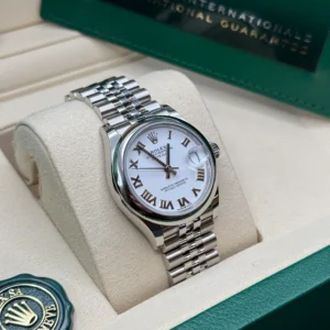RLX Datejust m278240-0003/0004 31mm White Roman Domed Bezel Oyster Oystersteel