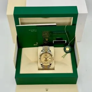 RLX Sky-Dweller 42mm 336933-0001/0002 Two-Tone Yellow Gold Champagne Dial Oyster