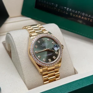 RLX Datejust m278288RBR-0007 Olive Green 31mm Dial President Bracelet Watch