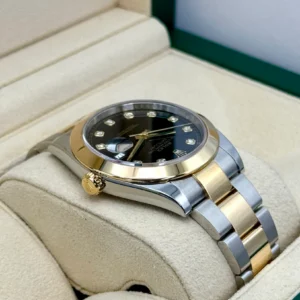 RLX Datejust 41mm 126303 Black Diamond Oyster Steel and Yellow Gold Mens Watch