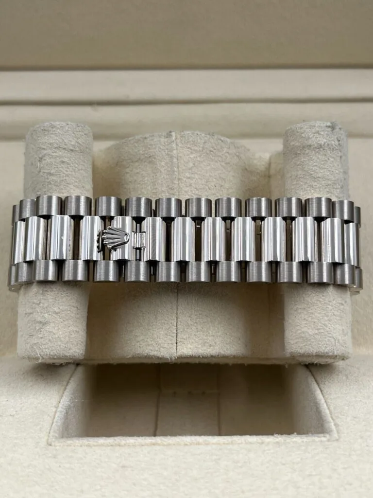 RLX Day-Date "President" 40mm White Gold Pave Diamond Sapphire Dial - 228239