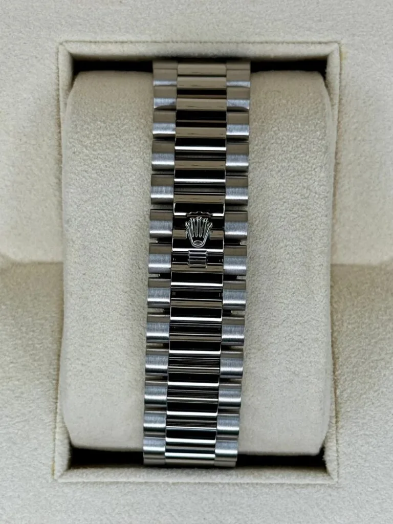 RLX Day-Date "President" 40mm White Gold Green Roman Dial - 228239
