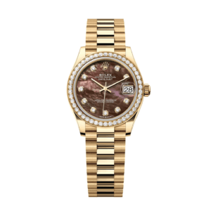 RLX Datejust m278288RBR-0032 Black Mother-of-Pearl 31mm Dial President Bracelet Watch