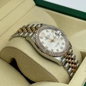 RLX Datejust 36mm 126281 Silver Palm Index Dial Jubilee Bracelet
