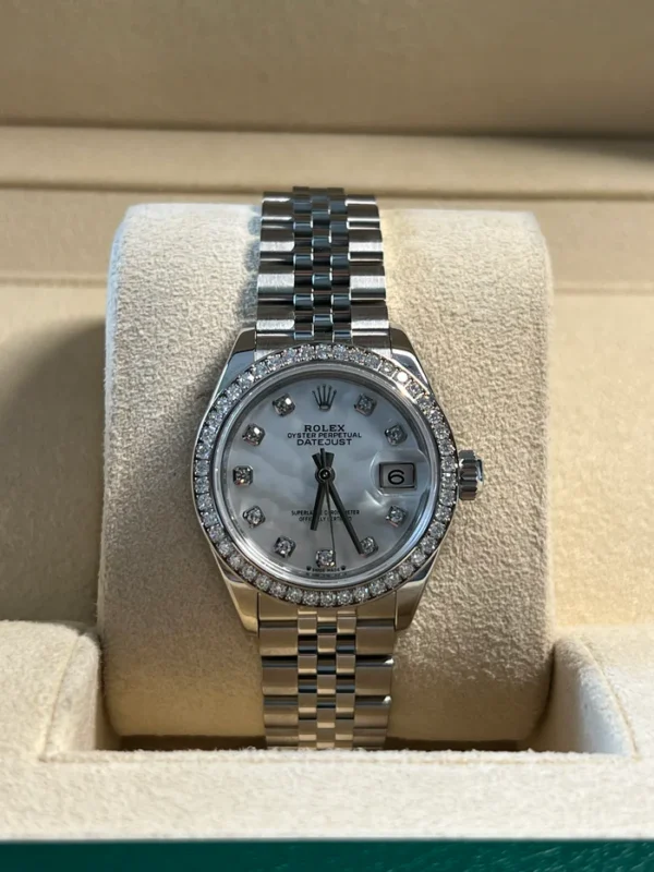 RLX Lady-Datejust 31mm 279384RBR White Mother-of-Pearl Dial Oyster Bracelet