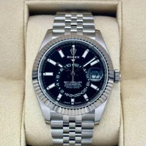 RLX Sky-Dweller 42mm 336934-0007/0008 Stainless Steel Black Dial Oyster