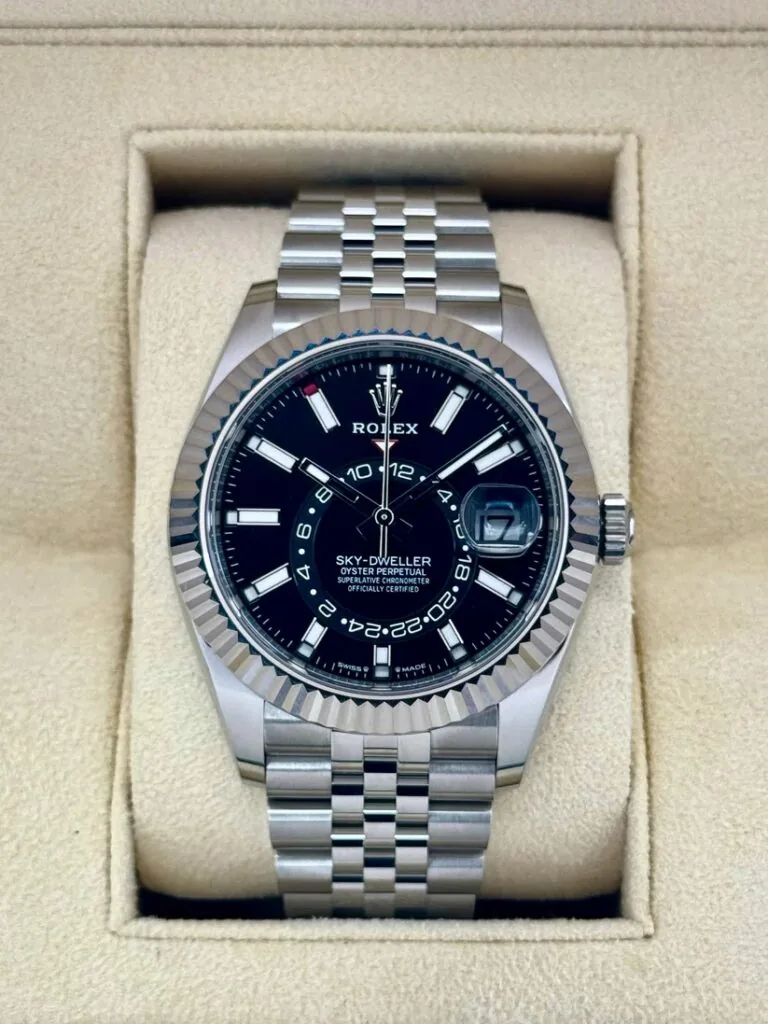 RLX Sky-Dweller 42mm 336934-0007/0008 Stainless Steel Black Dial Oyster