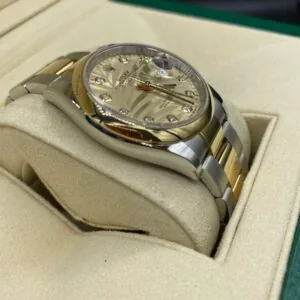 RLX Datejust 36mm 126203 Golden Palm Dial Domed Bezel Oyster Bracelet