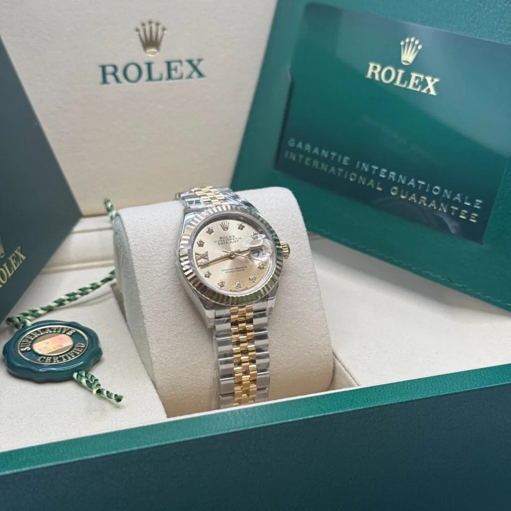 RLX Lady-Datejust 31mm 279173 Champagne Diamond Dial Oyster Bracelet