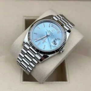 RLX Day-Date "President" 40mm Platinum Ice Blue Index Dial - 228236