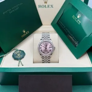 RLX Datejust m278384RBR-0027/0028 Pink 31mm Dial Oyster Watch